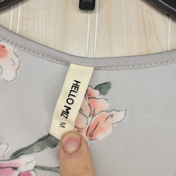 Hello MIZ Maternity Floral A-Line Dress Mini Sz Med - Picture 3 of 5